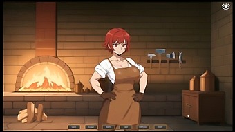 Onanerende Tomboy Blir Frekk I Et Hett Hentai-Spill
