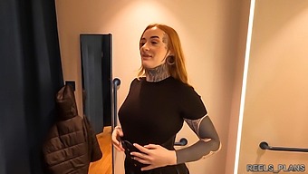 British Student With Curvy Buttocks Encounters Threesome In Changing Room Of A Gym